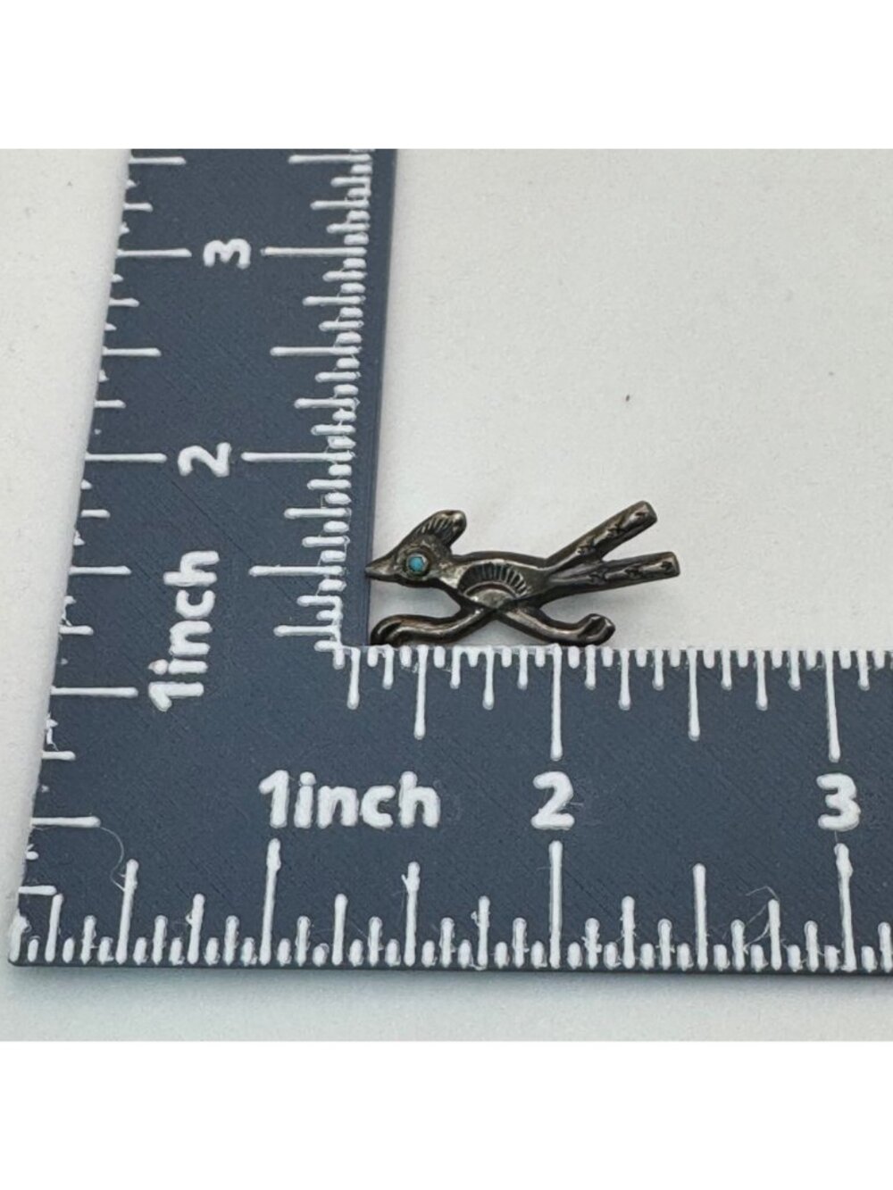 Sterling Silver Turquoise Roadrunner Pin Brooch Southwestern 3.31g Vintage 925 - Picture 5 of 8